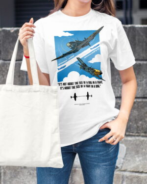 Majica-Spitfire-vs-Bf-109-Dogfight-woman1